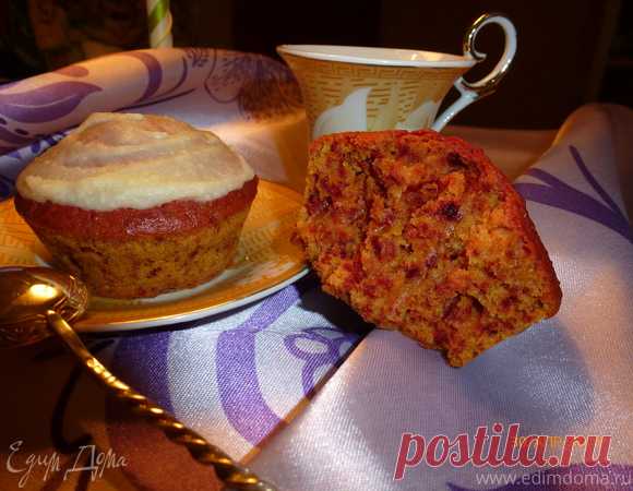 Финские сочные свекольные маффины (Mehevä punajuurikakku)