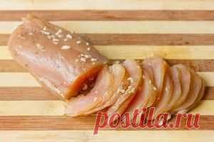 Вяленая куриная грудка - получилось волшебно: нежно, ароматно и быстро! | Четыре вкуса