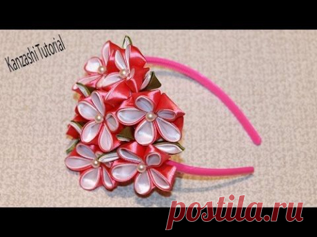 DIY Kanzashi Flower Headband Kanzashi Tutorial