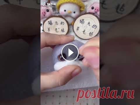 Рукоделие котик в кигуруми оленёнка мило и красиво из ваты для валяния игрушек #НовыйГод #Котики #Рукоделие...