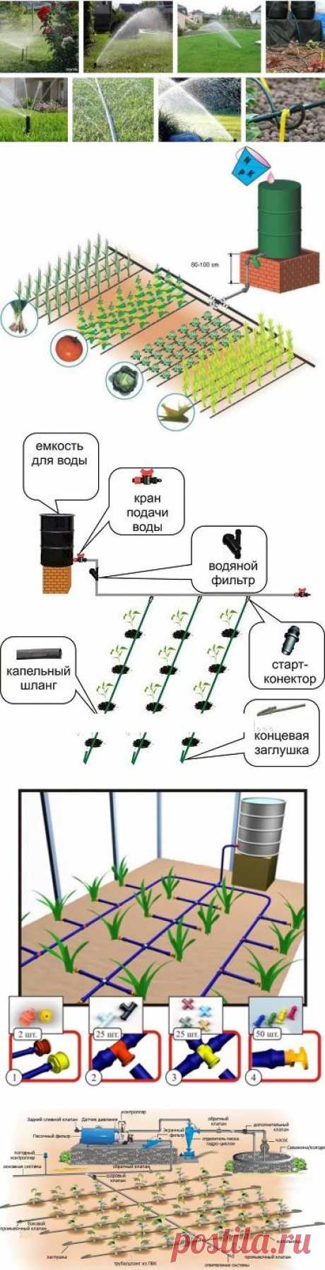 Как самому сделать систему полива и орошения на даче или загородном участке своими руками из подручных материалов. Схемы и чертежи самодельных дождевых капельных систем полива, которые можно сделать самостоятельно с наглядными фото и иллюстрациями - Ремонт и дизайн дома своими руками