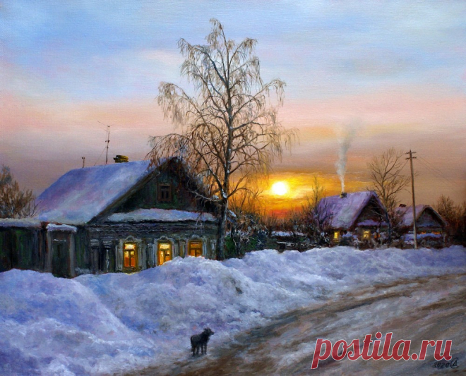 Перезвоны колоколен, песни сельских петухов. Бесконечное раздолье средь полянок и лесов.... Художник Дорофеев Сергей Владимирович.