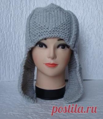 Молодёжная шапочка с "сердечками" на ушках