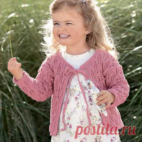 Ажурная кофточка на завязках - схема вязания спицами. Вяжем Кофты на Verena.ru