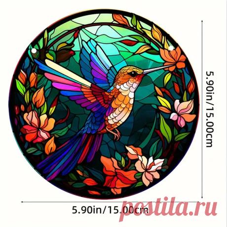 1pc Atrapasol Flores Colibrí Colgante Ventana Acrílico - Temu Chile