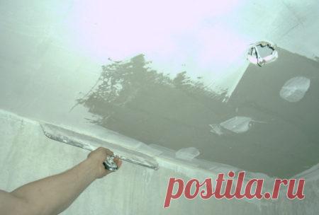 Шпаклевка потолка своими руками: какая бывает и этапы шпаклевания