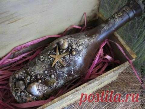 Декор бутылки в стиле "Со дна морского" — Сделай сам, идеи для творчества - DIY Ideas