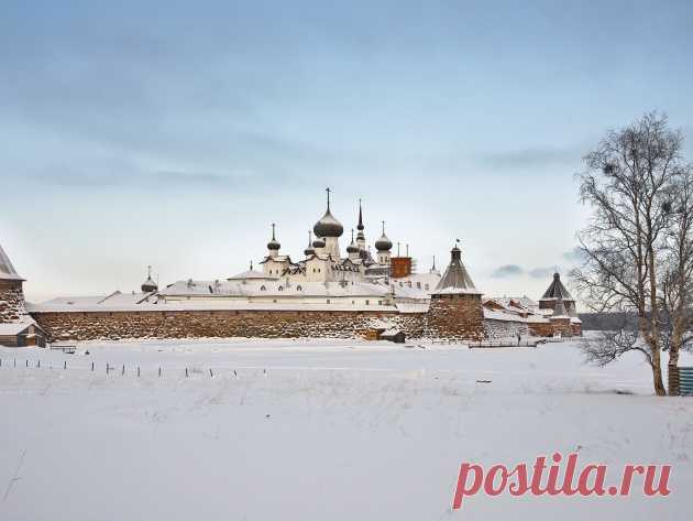 Соловецкий монастырь зимой