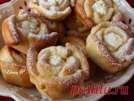 &quot;РОЗЫ&quot; С ТВОРОЖНОЙ НАЧИНКОЙ