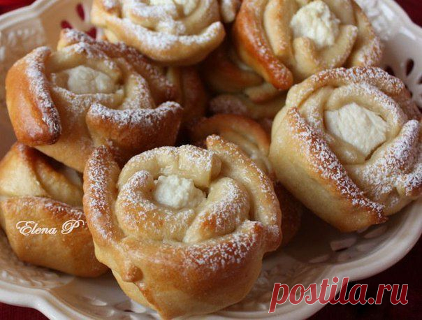 "РОЗЫ" С ТВОРОЖНОЙ НАЧИНКОЙ