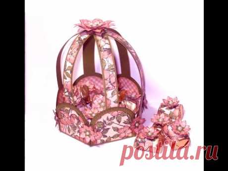 Christmas origami basket - no templates - Hexagon Petal Basket.