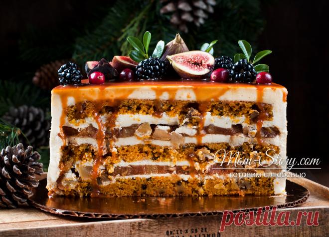 Морковный торт с грушей и сливочным крем-муссом
