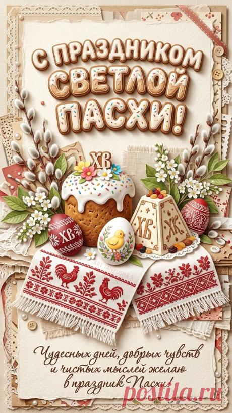 С ПРАЗДНИКОМ СВЕТЛОЙ ПАСХИ!🌿🥚