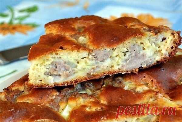 Пирог с мясом «Легче не бывает» | Готовим вместе