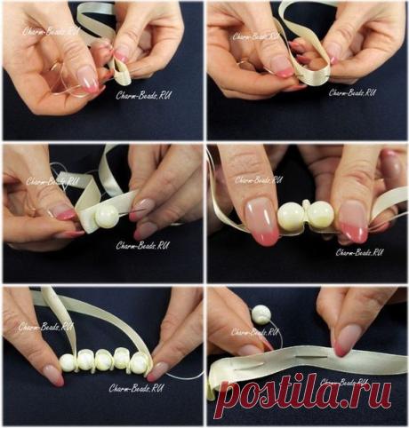 Колье из бусин и лент: как сделать — DIYIdeas