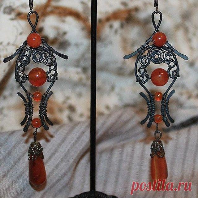 #cooperjewelry #серьги #сердолик #хендмейд #art🎨 #wirewrapped #wirewrap #healthylifestyle #hendmadejewelry #naturalstone #cooperjewelry #indiedesigner #instagram #interiordesign #instagood #instagramhub #naturalstone #style