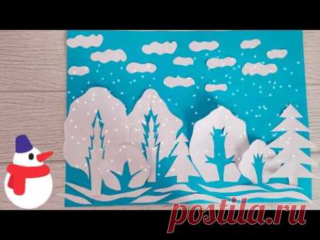 Зимняя поделка для детей. Минимум материалов. Развиваем фантазию.