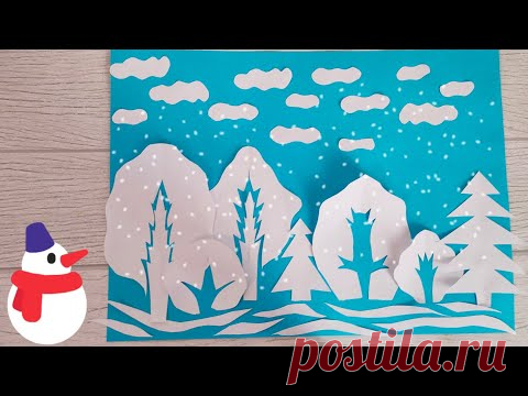 Зимняя поделка для детей. Минимум материалов. Развиваем фантазию.