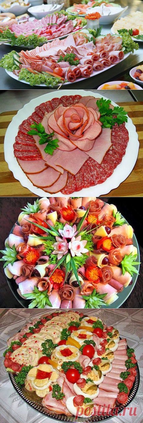 Красивое оформление мясных нарезок: идеи и примеры / Простые рецепты
