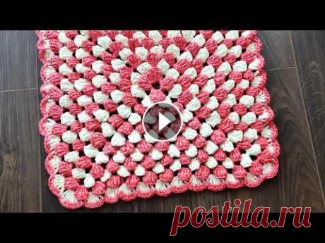 Коврик из пакетов крючком ПОПКОРН. Творим вместе. Посмотрите как связать крючком плотный, ажурный коврик. Такой коврик приятен при касании ног, теплый, легко моется и очень красивый. Мой 2 канал :...