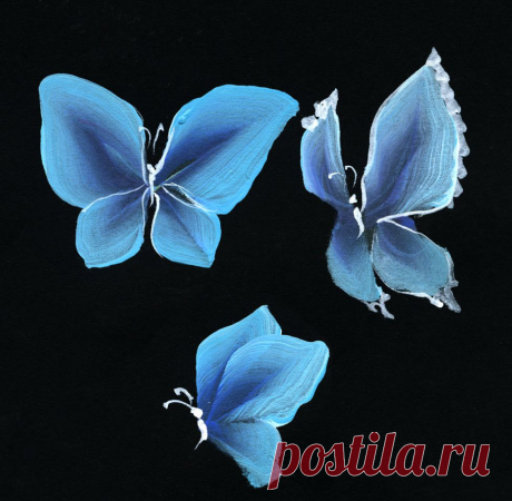 Рисунки плоской кистью от Юлии Белей