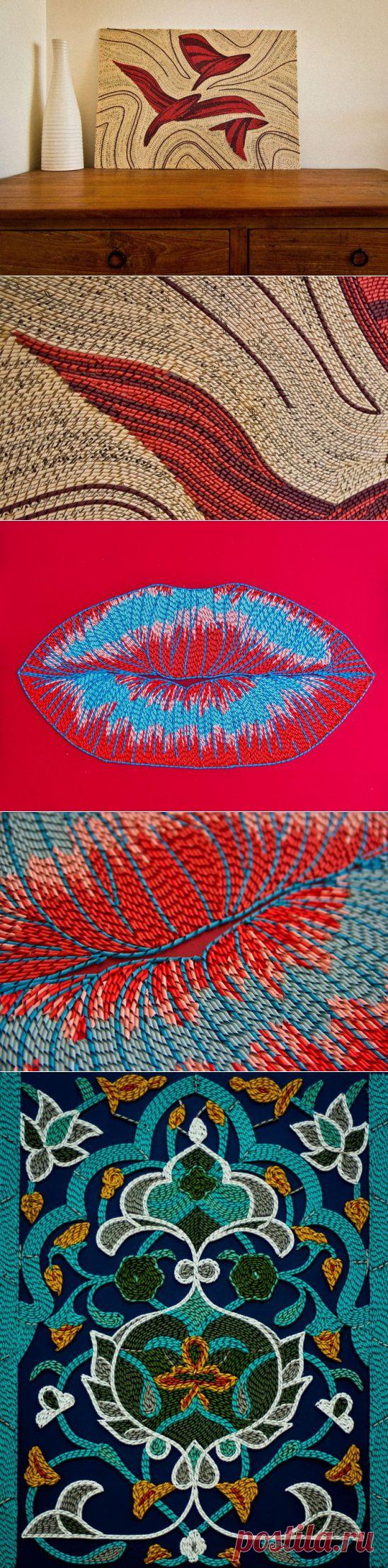 Изысканные картины из скрученной бумаги