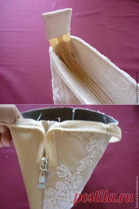 Ровно и аккуратно вшиваем молнию в сумку - Ярмарка Мастеров - ручная работа, handmade