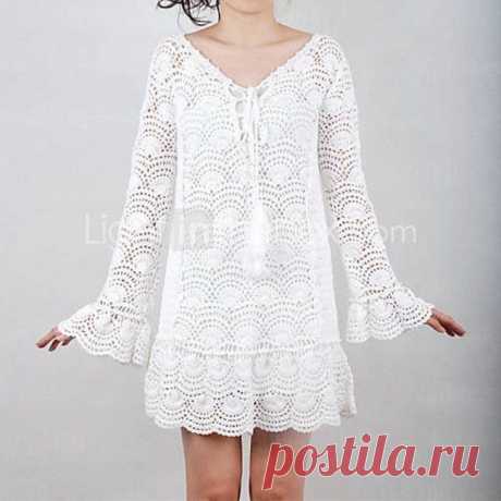 Платье ажурное нарядное.