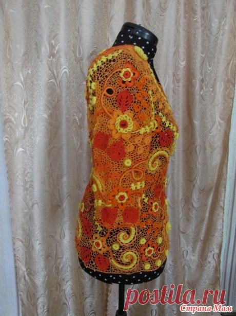 Кофточка "Осенние цветы" - Вязание - Страна Мам