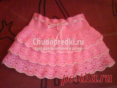 Вязаные юбки крючком. схемы и описания