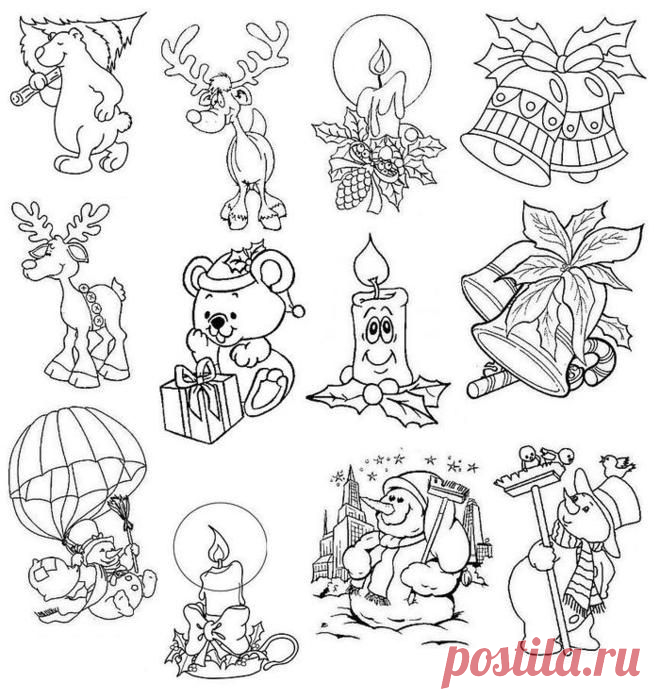 Новогодние отрисовки.