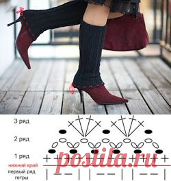 Модные вязаные гетры - Аксессуары - Схемы вязания - Авторский проект Натальи Грухиной