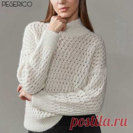 Показываю актуальные модели от Пезерико. Делюсь схемой вязания жаккардового мотива | Вяжем вместе! | Дзен