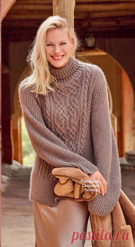 Прекрасно! Модные джемперы с косами + схемы | Рукоделие Светлана Лосева Вязание | Дзен