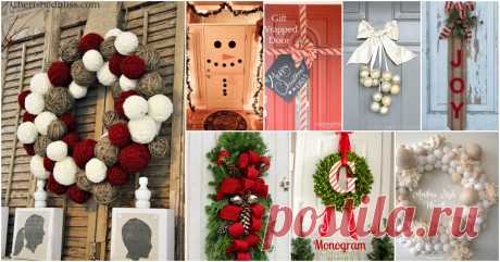 20 DIY Christmas Door Decorations To Make Your Home Blissfully...