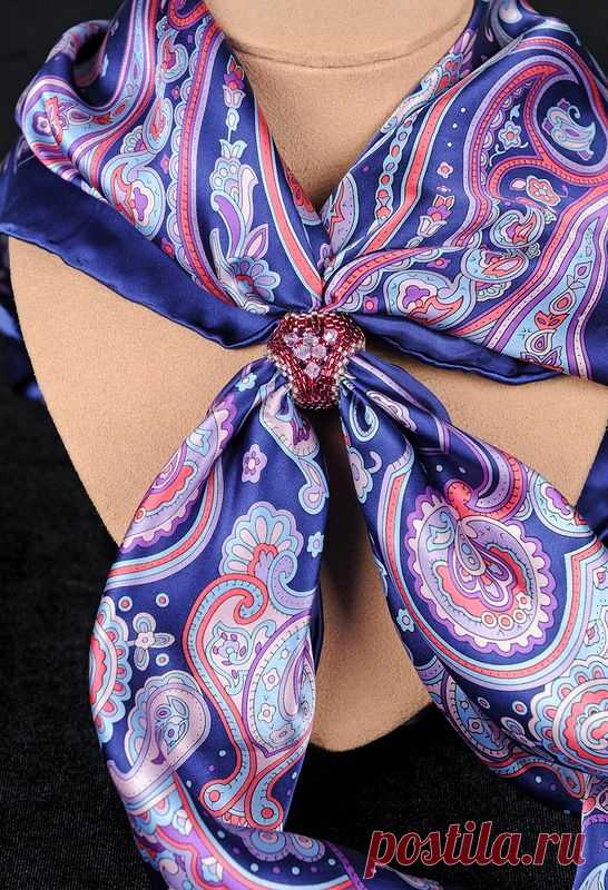 Зажимы для платка (простые) | biser.info - всё о бисере и бисерном творчестве