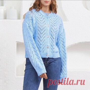 Ажурные узоры в любом изделии смотрятся выигрышно, особенно если рисунок имеет… | Вяжем вместе! | Дзен