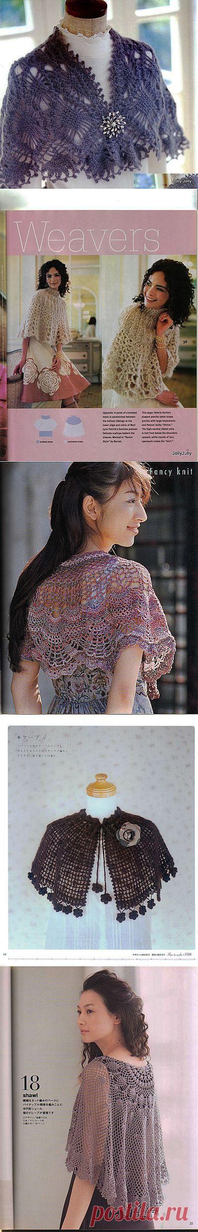 Пелерины крючком..