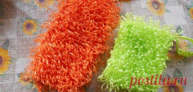 Вязаная мочалка своими руками