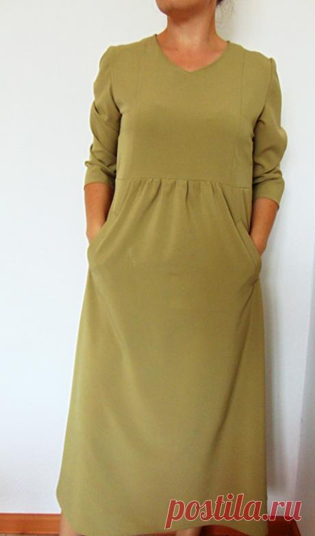 Платье с завышенной талией . Выкройка и пошив