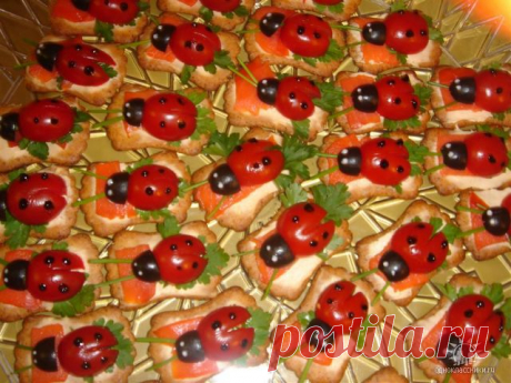 Бутерброды &quot;Божья коровка&quot;