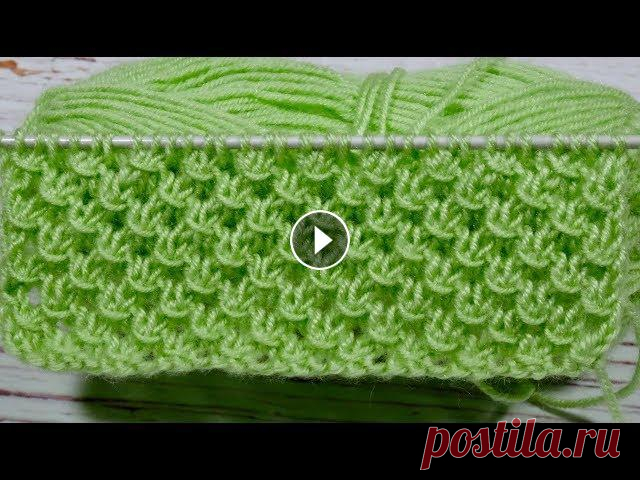 Ажурные узоры спицами. Сеточка с перекидами. Красивый ажурный узор спицами Сеточка с перекидами используется как отделка и как самостоятельный узор. В рапорте узора 3 петли и 4 ряда. Для образца ...