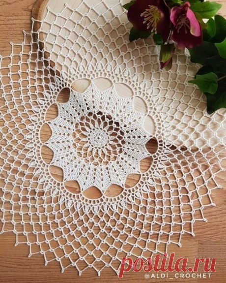 Ажурная салфетка крючком