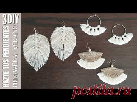 DIY COMO HACER 3 PENDIENTES PARA ESTE VERANO | TENDENCIA PRIMAVERA VERANO 2020