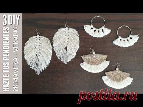 DIY COMO HACER 3 PENDIENTES PARA ESTE VERANO | TENDENCIA PRIMAVERA VERANO 2020
