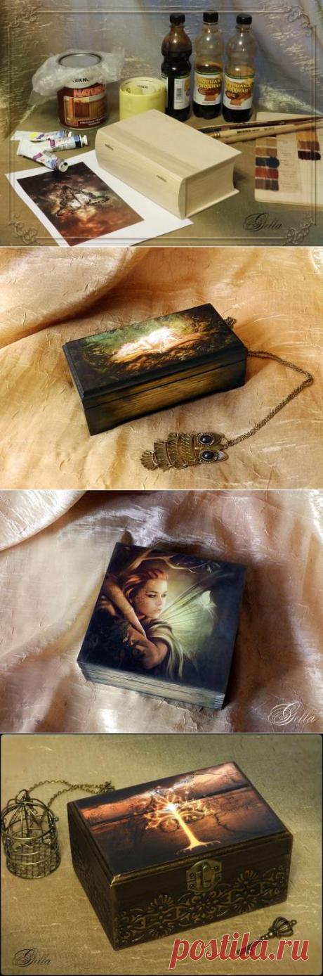 Эффект «свечения» в декупаже на деревянных заготовках