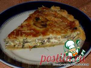Киш лорен с грибами и сыром