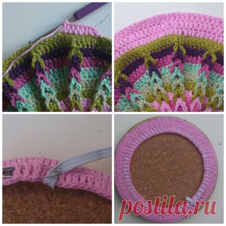 Красивая подставка-мандалла. Необычный способ вязания к центру