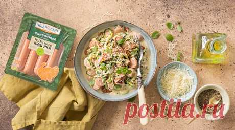 ПАСТА из цукини с сосисками из индейки | gastronom.ru | Дзен