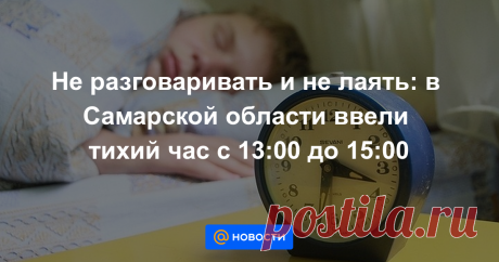 Не разговаривать и не лаять: в Самарской области ввели тихий час с 13:00 до 15:00 Оппозиционер Михаил Матвеев предложил увеличить и время «ночного сна» — с 21:00 до 8:00.